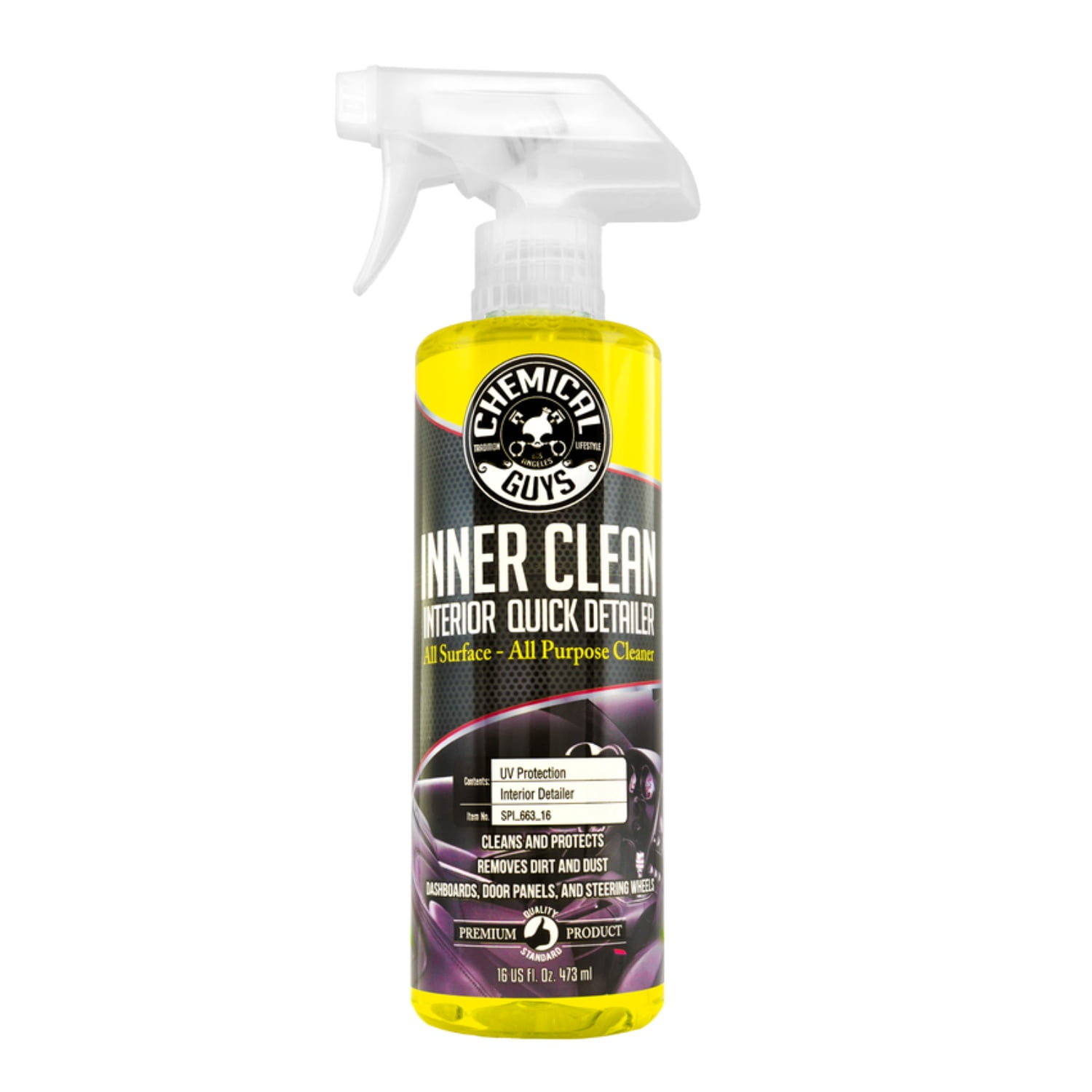 Chemical Guys - Limpiador De Interior De Auto Innerclean Quick Detailer (473 Ml)