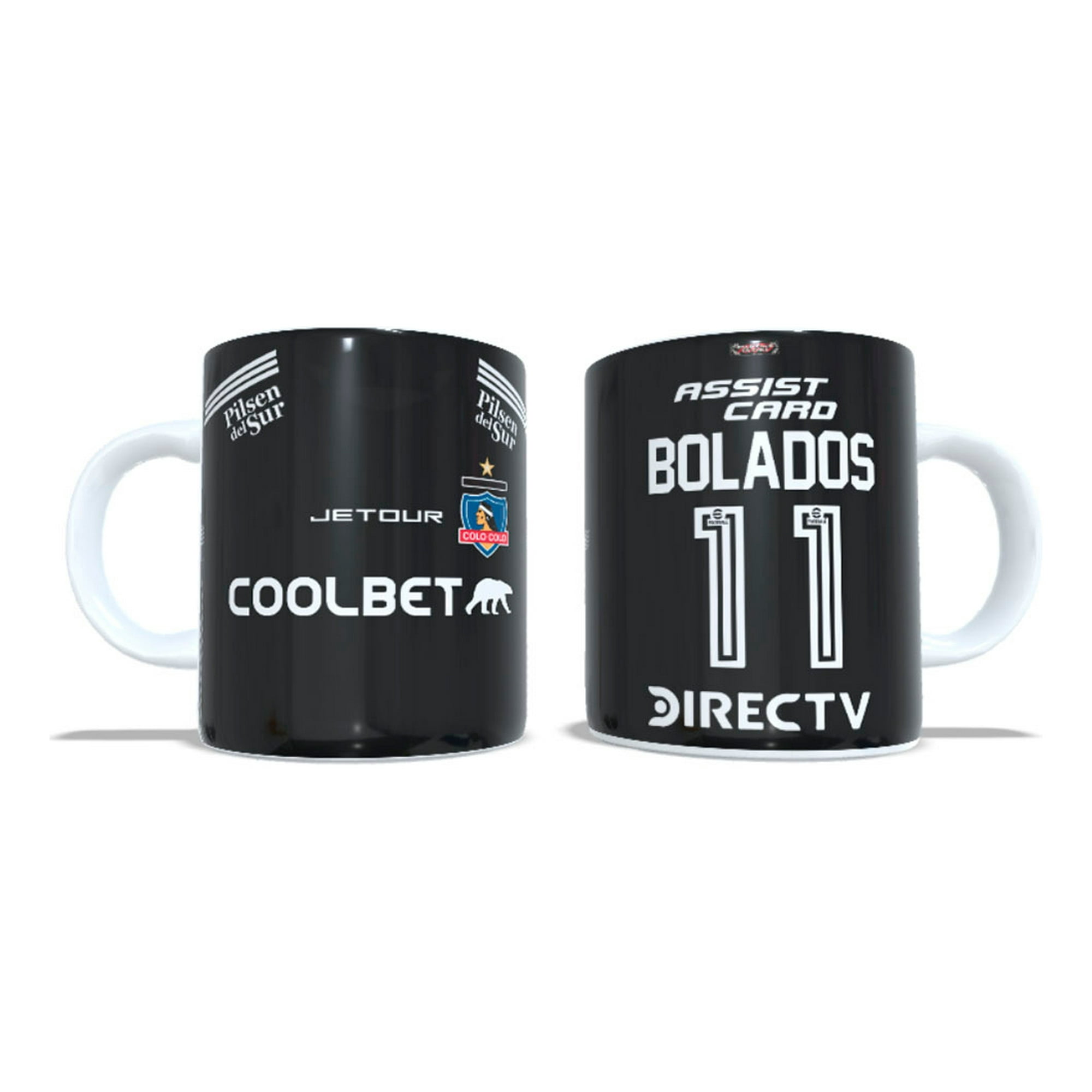 Arumistorechile - Tazon Taza + Porta Vaso Colocolo 2024 Negra - Marco Bolados