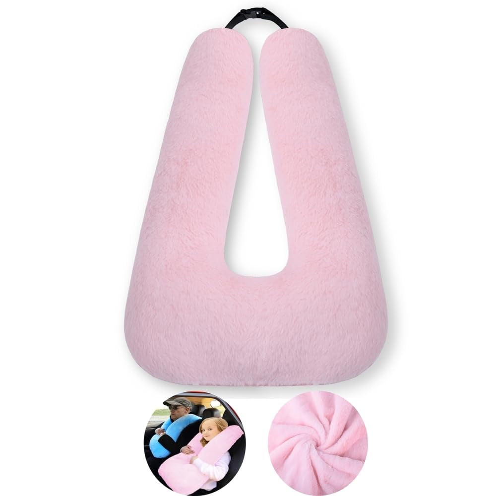Cojín De Viaje Fhsggp Para Asiento Trasero De Coche, Color Rosa