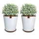 thumbnail image 3 of Set de 2 Macetas Zaia 26 cm Blanco Matte y sus platos, 3 of 3