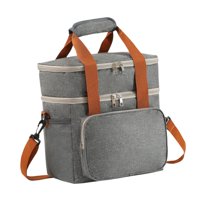 Bothyi - Fiambrera Reutilizable A Prueba De Fugas, Bolsa Térmica Aislante Para Picnic En La Playa, Estudiantes, Doble Capa, Gris