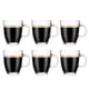 thumbnail image 1 of Bodum Juego de 6 Tazas de Café Bistro de Vidrio Templado de Pared Simple de 12 oz, Transparente, 1 of 5