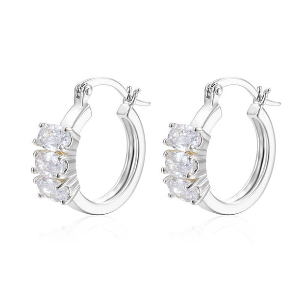 Colorful CZ Ear Cuff Earrings for Women, European American Style Trendy Jewelry