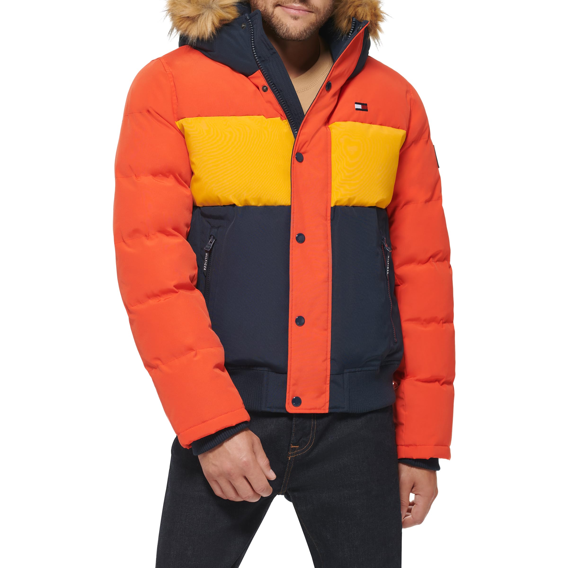 Chaqueta Tommy Hilfiger De Tela Ártica Acolchada Con Esnórquel Tipo Bomber Para Hombre