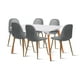 thumbnail image 1 of Comedor Rectangular Blanca 120x80 cms + 6 Sillas Spoon Velvet - Gris, 1 of 4