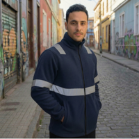 T-World - Micropolar Reflectante Hombre Térmico Alta Visibilidad Trabajo Azul