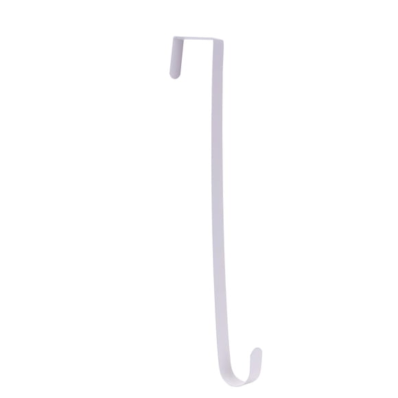 Colgador de guirnaldas Sattiyrch, 15 cm, para puerta de entrada, metal, color blanco