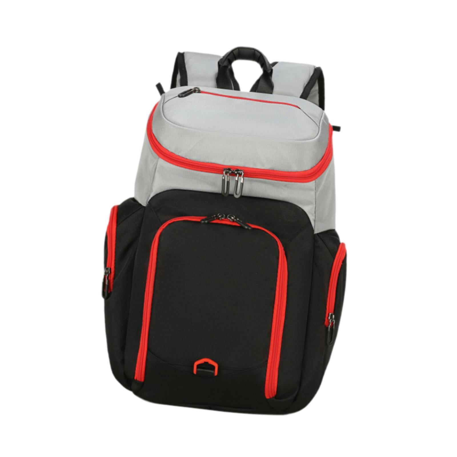 Ioensy - Mochila De Baloncesto, Mochila De Senderismo, Bolsa De Fútbol, Bolsa Para Fútbol, Gimnasio, Voleibol, Gris Y Negro