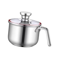 Bothyi - Cacerola De Leche Con Tapa, Cacerola De Acero Inoxidable Para Salsa De Restaurante, Leche Hirviendo