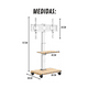 thumbnail image 2 of Soporte Tv Rack Movil Con Ruedas 32 A 75 Base Pedestal Stand, 2 of 6
