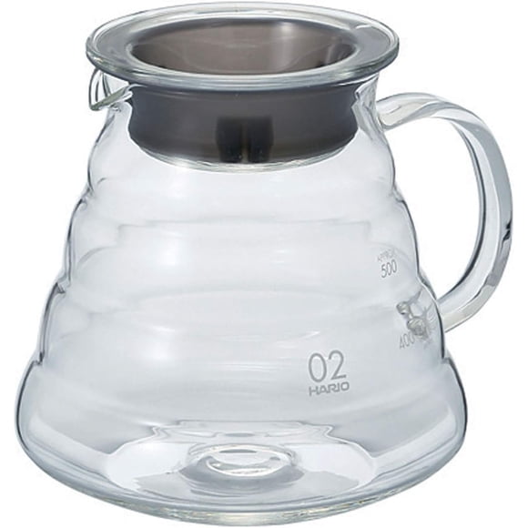 Cafetera Hario V60 Glass Grange, 600 ml, resistente al calor, transparente