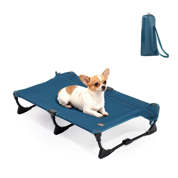 Cama Elevada para Perro CANINE CANYON Mediana Plegable 81 x 58 cm Azul Oscuro