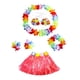 thumbnail image 1 of 5x Falda Hawaiana Falda De Rafia Collar Y Diadema Conjunto De Disfraz Falda Longitud 40cm, 1 of 2