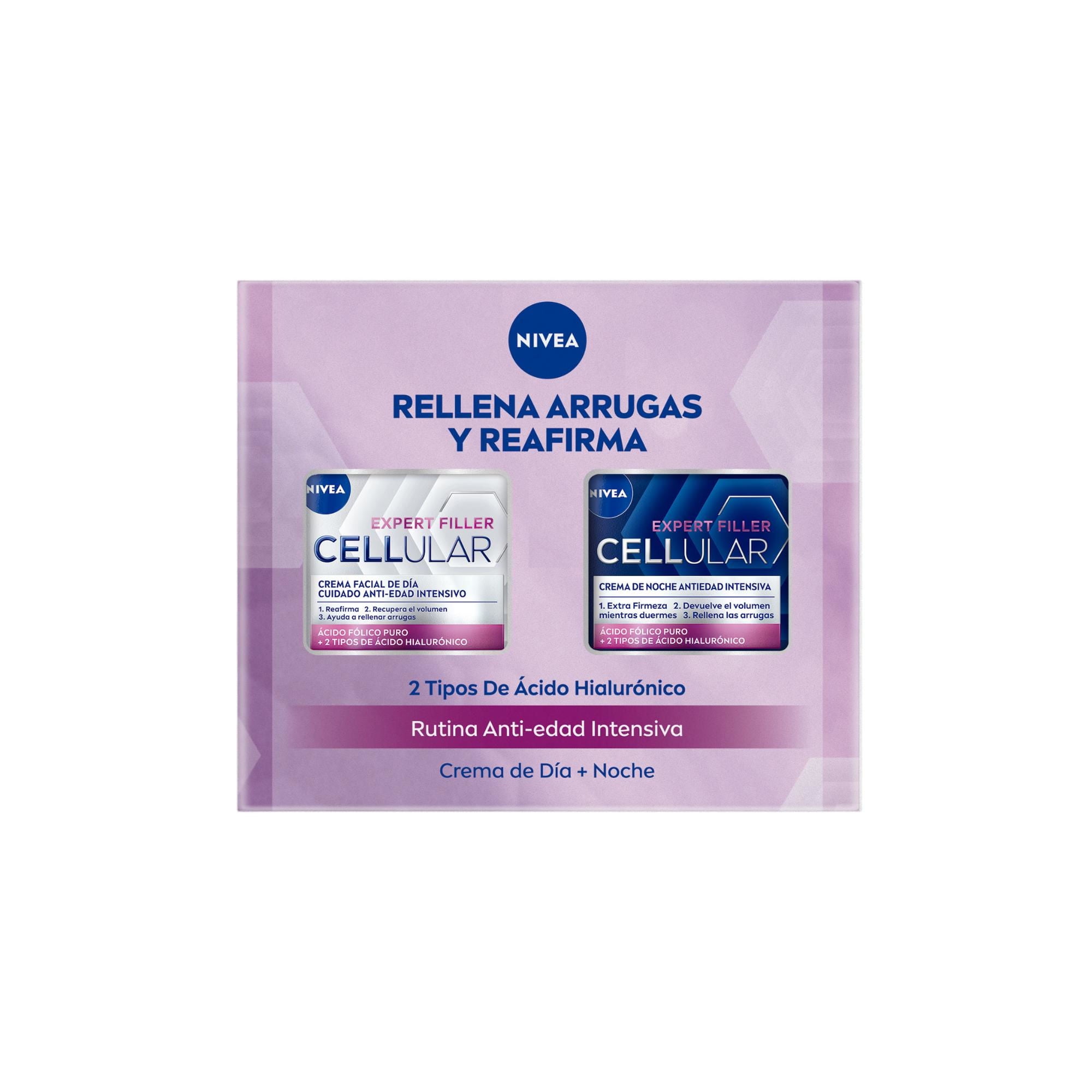 Crema Facial Cellular Expert Filler Crema Día + Crema Noche Pack 100 ml Nivea