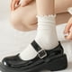 thumbnail image 2 of Calcetines blancos con borde en las orejas, calcetines finos de verano para mujer, zapatos Mary Jane estilo Lolita, calcetines de encaje de longitud media, 2 of 5
