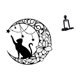 thumbnail image 4 of Escultura De Metal De Gato Negro Místico Con Forma De Luna, Figura De Pensador Abstracto, Adorno De Mesa Para Amantes De Los Gatos, Decoración De Estantería Para Dormitorio., 4 of 5