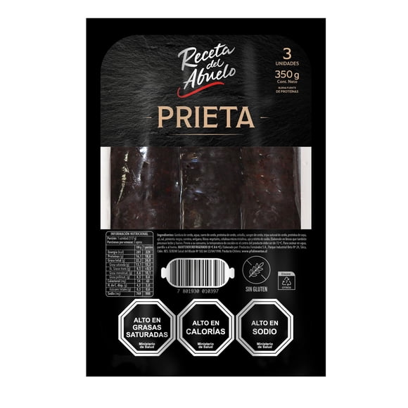 Prieta Tradicional Bolsa 3 Un, 350 g