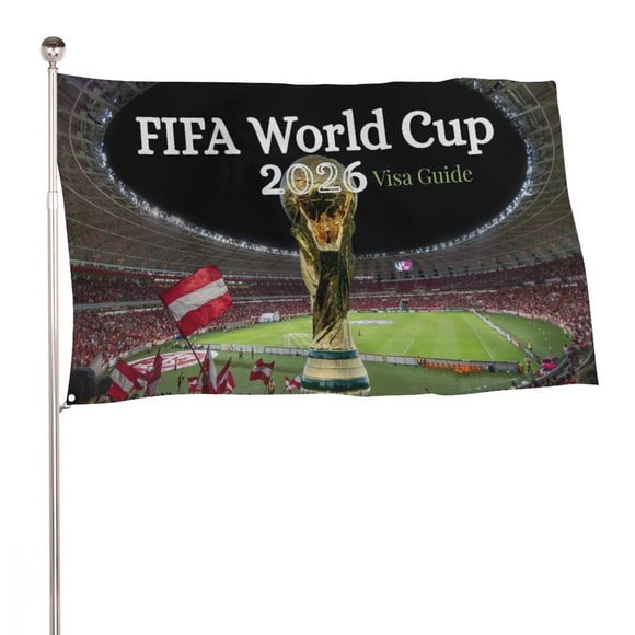 Copa Mundial de la FIFA Bandera impresa con temática, regalo perfecto para fanáticos, amigos y familiares, y adecuada para actividades al aire libre e interiores, decoraciones de fiesta. 120*180CM