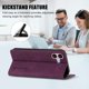 thumbnail image 3 of Funda Billetera para iPhone 16 Imán y Resistente Morado, 3 of 6