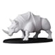 thumbnail image 1 of Escultura De Rinoceronte Modelo Animal Adorno De Escritorio De Oficina Decoración Navide?a Blanco, 1 of 5