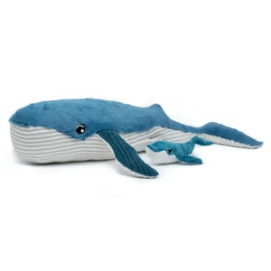 Les Ptipotos - Peluche Ballena Gravillou Mamá Y Bebé - Azul