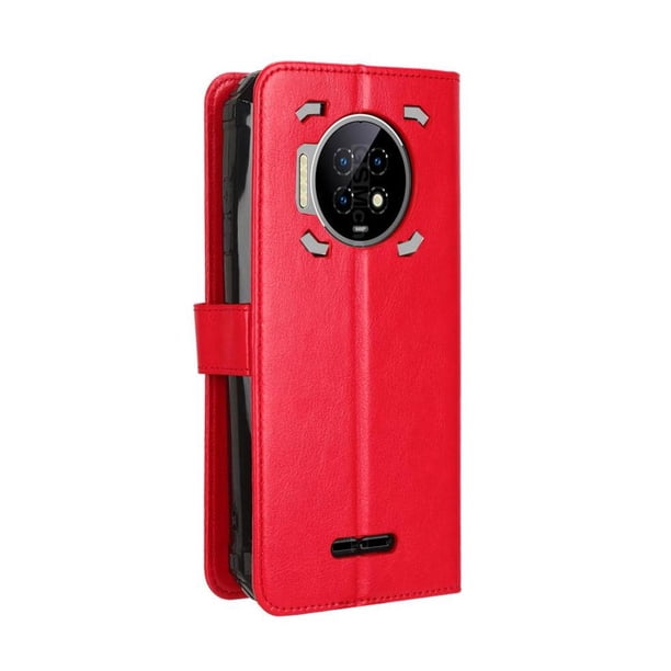 Funda tipo libro para Oukitel WP19, cartera todo‑en‑uno, funda multifuncional con tarjetero y correa de muñeca desmontable