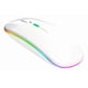 thumbnail image 1 of Mouse Inalámbrico Recargable Dual Bluetooth y USB con Luz RGB 1600 DPI – Ergonómico, Silencioso – Color Blanco, 1 of 6