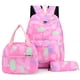 thumbnail image 1 of 3pcs/Set Laptop Backpack Adjustable Strap Fashion Women Nylon Travel Backpack Cute Gradient Work Rucksack for Work School Travel, 1 of 3