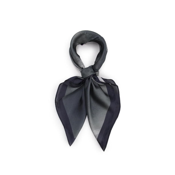 Pañuelo tipo seda 70 x70 estampado pintura casual elegante negro Talla Única