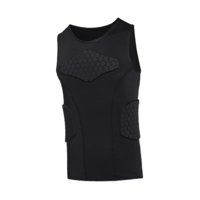 Magideal - Chaleco Acolchado Para Hombre, Camiseta Sin Mangas, Chaleco De Fútbol, Equipo Protector De Secado Rápido, Chaleco De Compresión Para Hombres, Deport Xxl