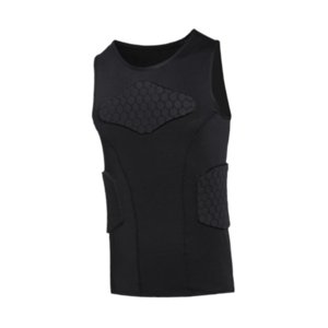 Magideal - Chaleco Acolchado Para Hombre, Camiseta Sin Mangas, Chaleco De Fútbol, Equipo Protector De Secado Rápido, Chaleco De Compresión Para Hombres, Deport Xxl