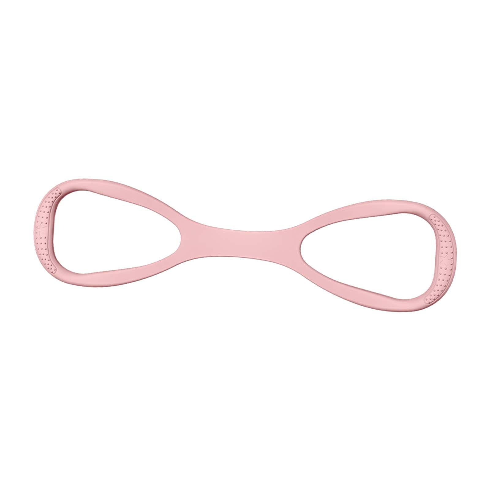 Ioensy - Banda De Resistencia De Silicona Portátil Con Forma De 8 Para Fitness, Color Rosa