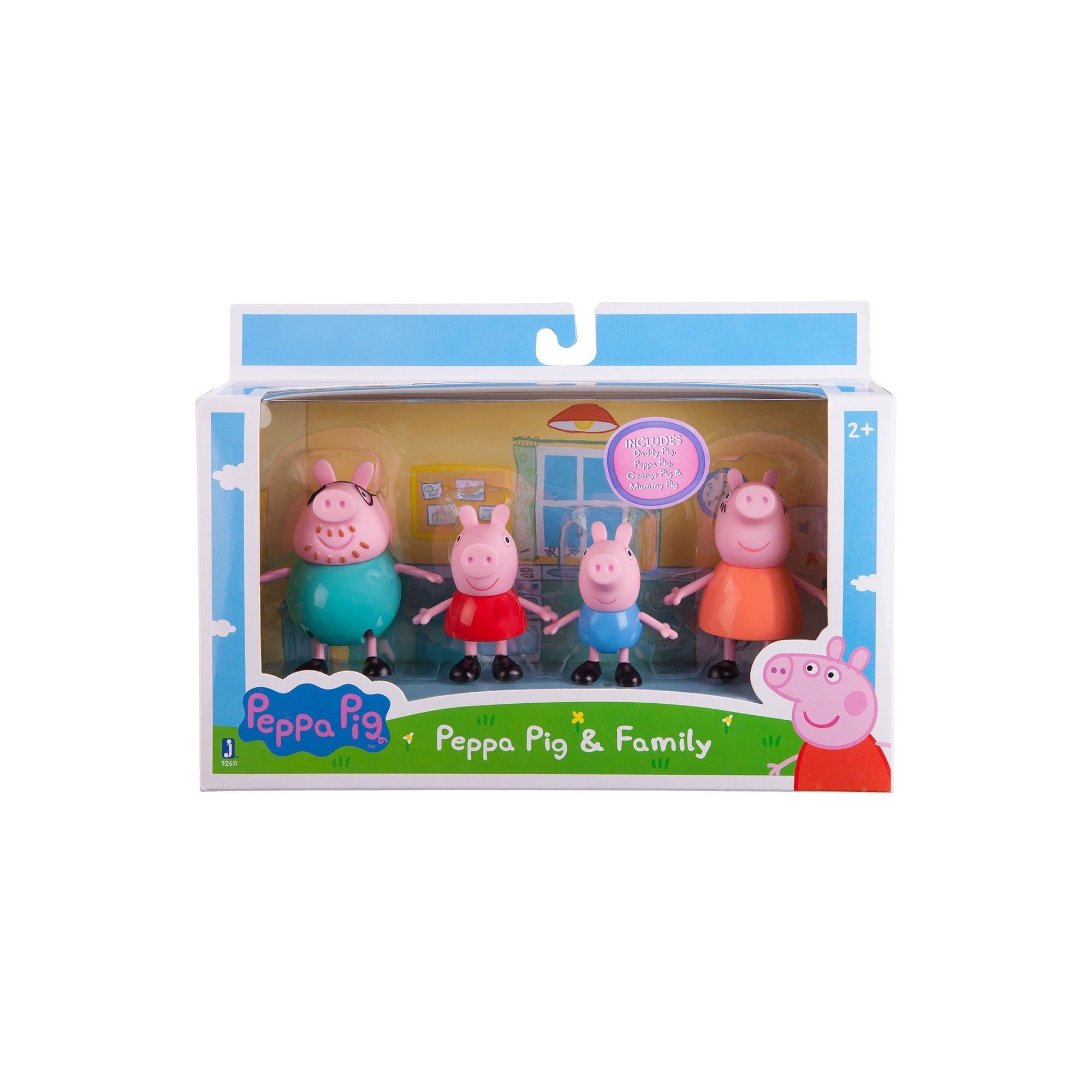 Juego De Figuras De Juguete Jazwares Peppa Pig Family, Paquete De 4 Figuras, Más De 2 Años