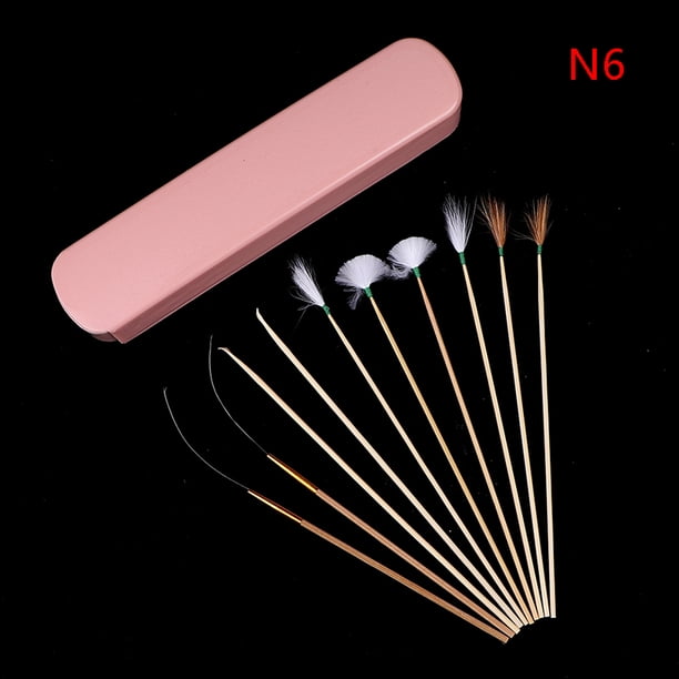 Hot sale 1Set Earwax Cleaner Kits Ear Massage Set Earwax Cleaner Kits Goose Feather Stainless Steel Earpick Wax Cleaner Tool