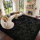 thumbnail image 3 of ALFOMBRA simpWalnut 280x350 cm Negra de Pelo Largo Antideslizante, 3 of 8