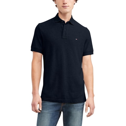 Polo Tommy Hilfiger Classic Fit Para Hombre, Azul Marino, Talla S