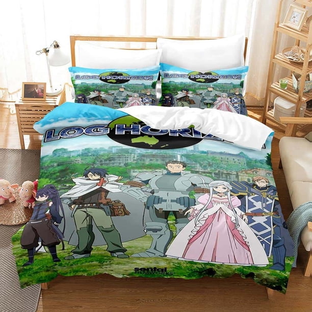 New Log Horizon Bedding Set Single Twin Full Size Bed Set Adult Kid Bedroom Duvet cover Sets Anime Bed Sheet Set Bed Sheets