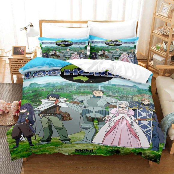 New Log Horizon Bedding Set Single Twin Full Size Bed Set Adult Kid Bedroom Duvet cover Sets Anime Bed Sheet Set Bed Sheets