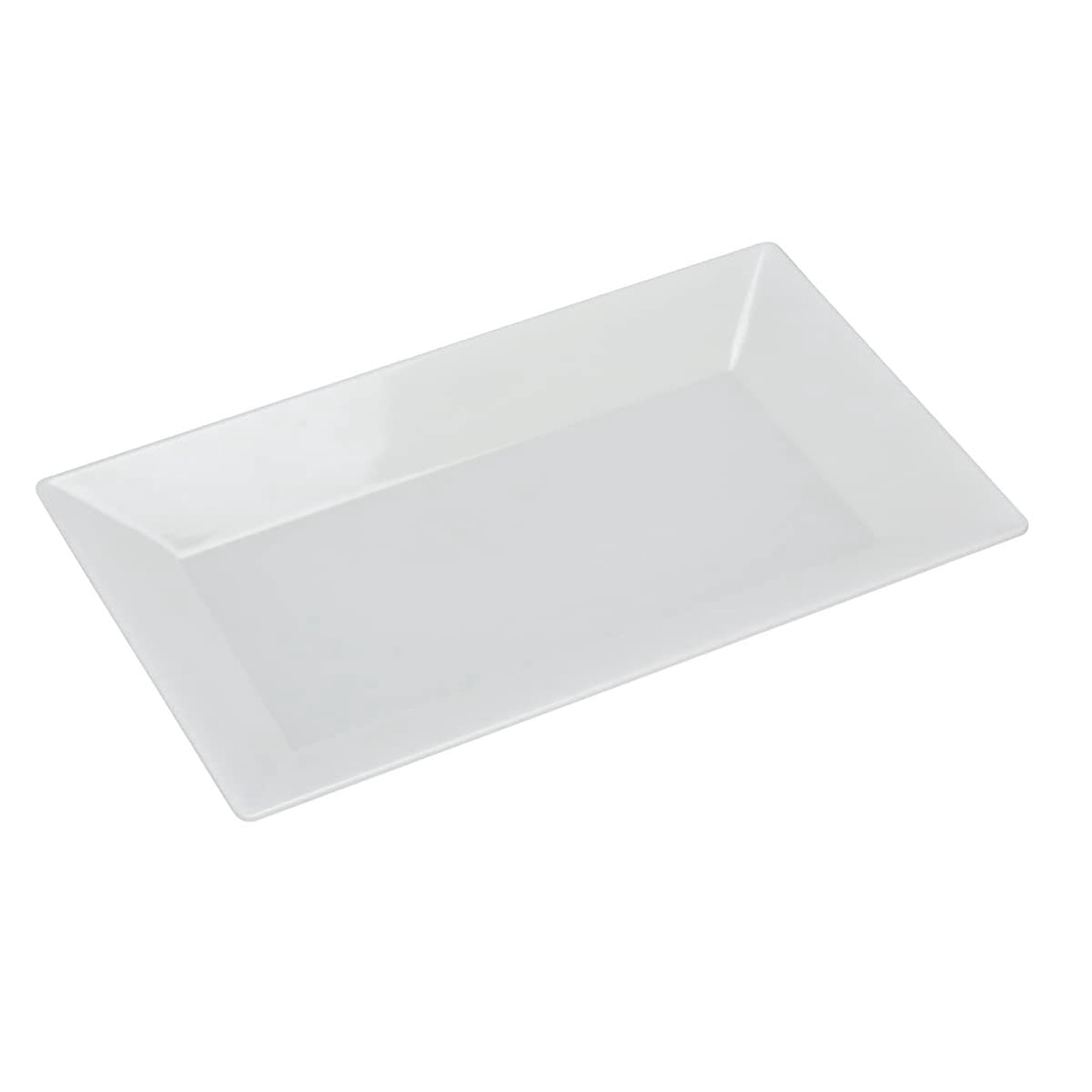 Generic - Plato Yanco Rome Rectangular Blanco De Melamina De 30 Cm, Paquete De 24