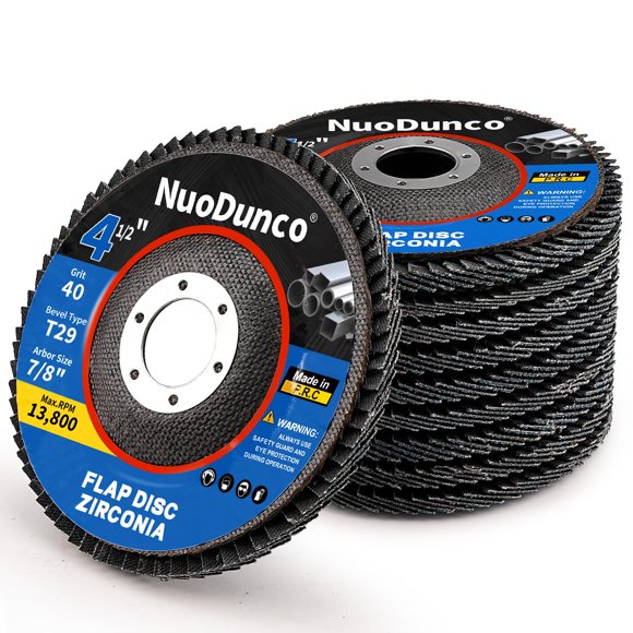 Discos de Lija NuoDunco 4.5" Grano 40 T29 Zirconia Paquete de 10