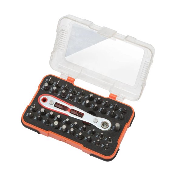Juego de brocas ROTATION de 44 piezas con minidestornillador con trinquete de 1/4