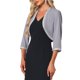 thumbnail image 4 of INSPIRE CHIC Chaqueta de Halloween para Mujer con Ribete de Lentejuelas, Manga 3/4, Abierta al Frente, Corta de Chifón, Gris L, 4 of 6