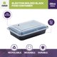 thumbnail image 2 of Contenedor de alimentos CIAO! 800 ml rectangular negro 150 unidades/caja, 2 of 7