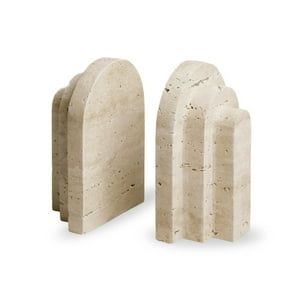 Santu Home & Deco - Sujeta Libros Escultura Griega Travertino Soporte