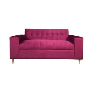Diseños Valestrini - Sofa Tres Cuerpos Felpa Burdeo