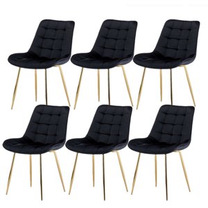 Coricori - Pack 6 Sillas Capitonne Top Negro
