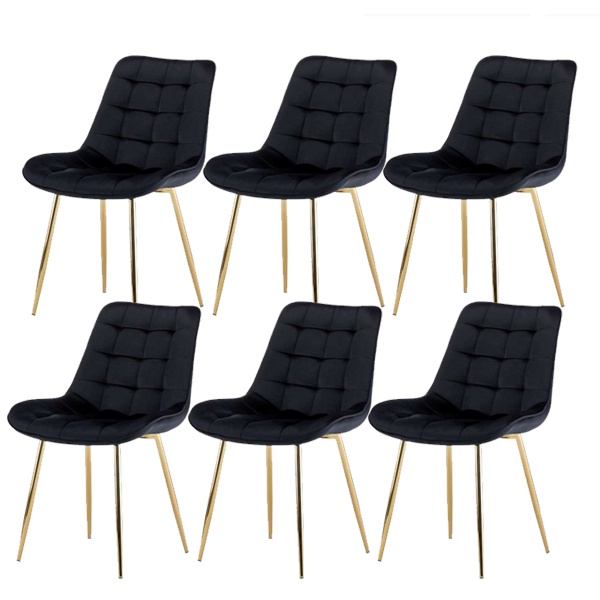 Coricori - Pack 6 Sillas Capitonne Top Negro