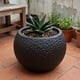 thumbnail image 2 of Macetero Plastico Redondo Tipo Piedra Decorativo Jardin M negro, 2 of 10