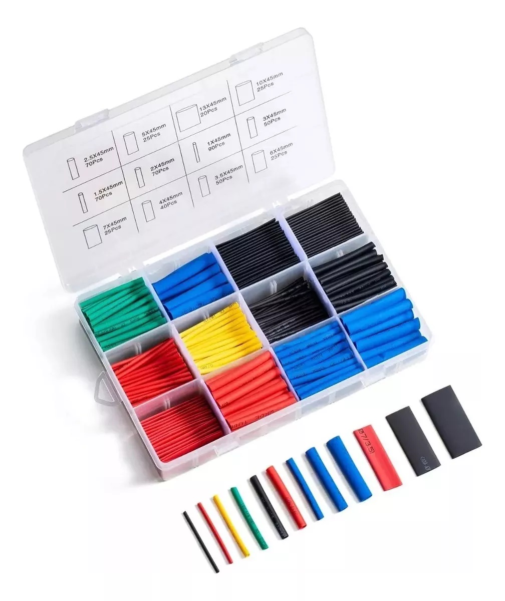 Genérico - Set 560 Tubos Termoretractil Aislante Union Termoencogible Conectores Electricos Aislante