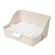 thumbnail image 3 of Caja de arena para conejos, inodoro para mascotas, bandeja de limpieza desmontable portátil, entrenamiento para ir al baño, rincón para cobayas, , blanco, 3 of 5